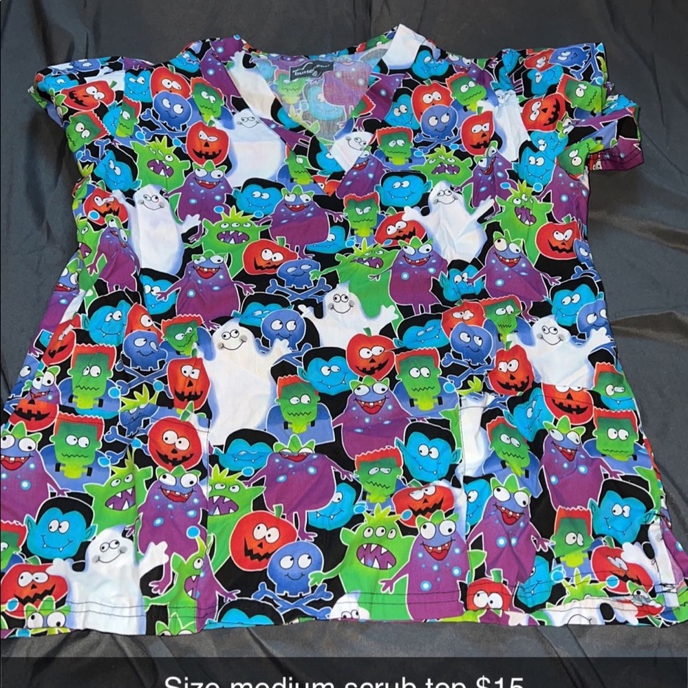 Designed scrub tops